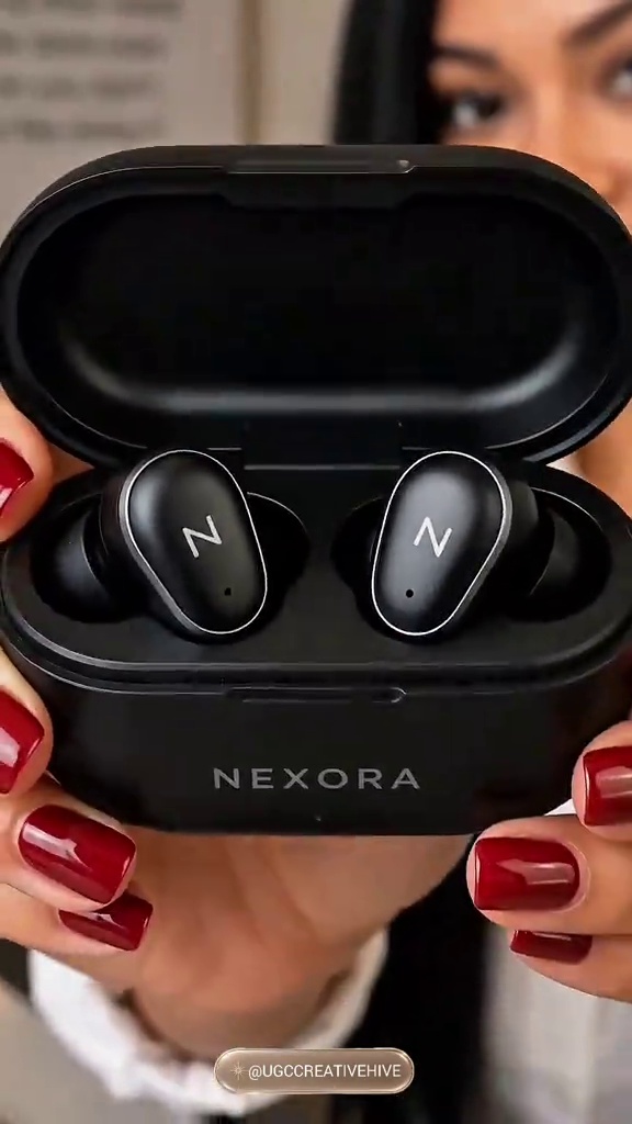 NEXORA earbuds UGC video by Juliet Clinton